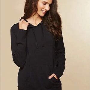 Motherhood Maternity Small Black Pullover Hoodie with Side Zip Nursing Access